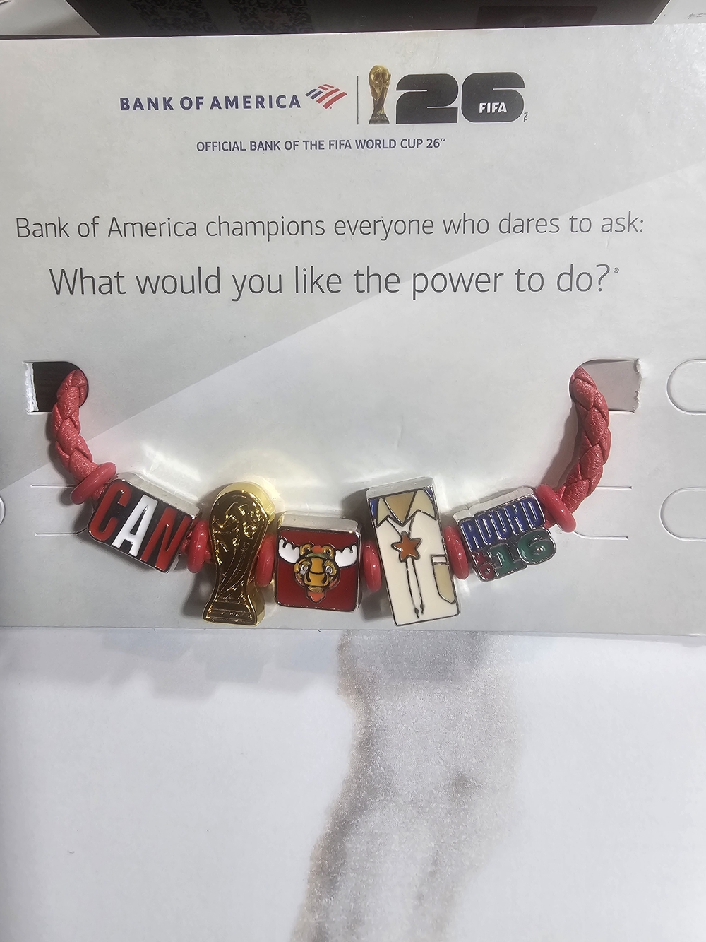 FIFA World Cup 26 Red Charm Bracelet